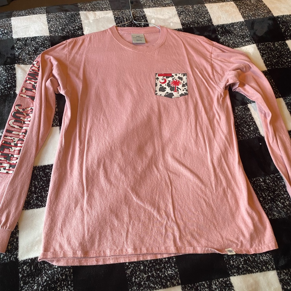 Pink South Carolina girl simply southern long sleeve shirt